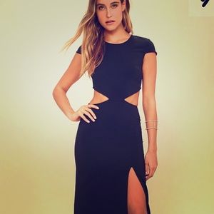 NWT Lulu Black Backless Maxi Dress